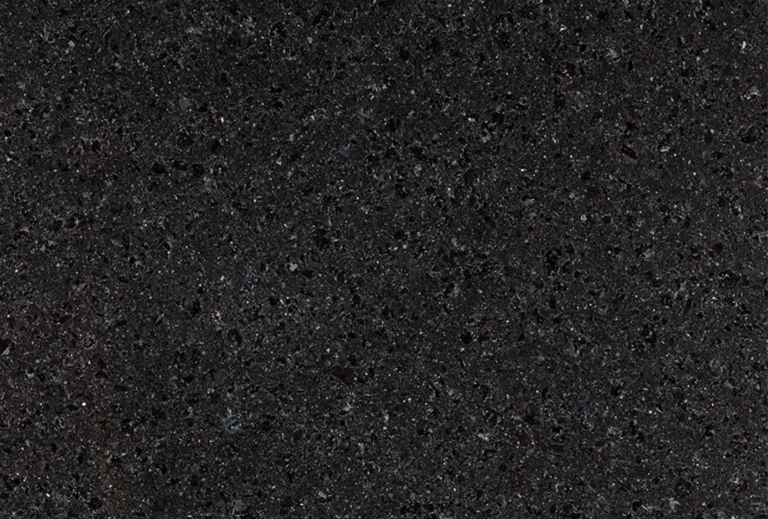 Starlight black granite benchtop overlay